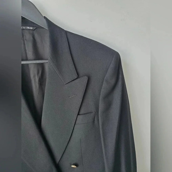 Vintage  Lanvin black blazer gold buttons - Picture 2 of 14